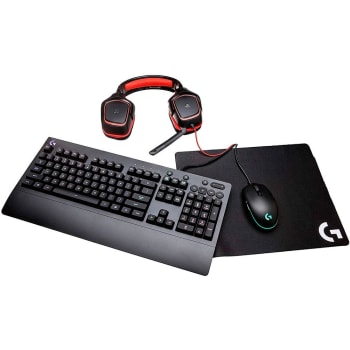 Kit Gamer Logitech G Gear UP - Mouse G203 RGB + Mousepad G240 + Teclado G213 RGB US + Headset G230 - 991-000287