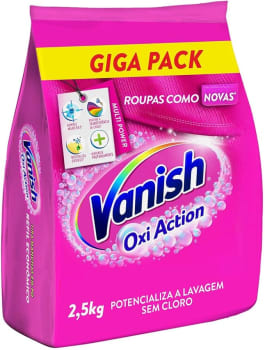 Vanish Tira Manchas Em Pó Multi Power Oxi Action 2 5Kg Refil Econômico Para Roupas Coloridas