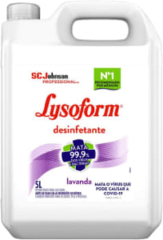 Lysoform Lavanda, Desinfetante Líquido, Limpeza Pesada e Eficiente, 5L