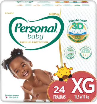 Fralda Baby Personal Premium Protection Extra Grande - 24 Unidades