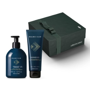 Combo Presente Dia dos Pais Malbec Club: Shower Gel 250g + Hidratante 200ml + Caixa de Presente