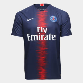 Camisa Paris Saint-Germain Home 18/19 s/n° Torcedor Nike Masculina - Marinho