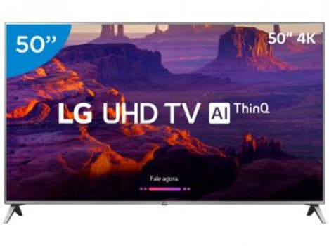 Smart TV 4K LED 50” LG 50UK6520 Wi-Fi HDR - Inteligência Artificial Conversor Digital 4 HDMI - Magazine Ofertaesperta