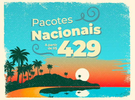 Pacotes Nacionais 2021 a Partir de R$429,00 - Aéreo + Hospedagem 