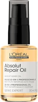 L'Oréal Professionnel Óleo 10 em 1 Absolut Repair, Multi-benefícios para cabelos secos e danificados, Repara e Promove Brilho, Com Gold Quinoa e Proteínas, 30ml