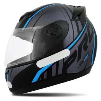 Capacete Fechado Evolution G6 788 Neon Pro Tork Preto E Azul