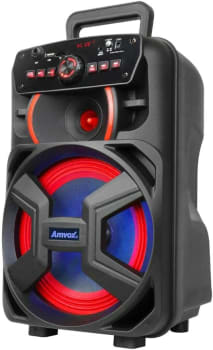 Amvox Caixa De Som Amplificada ACA 221 Gigante II - 220W RMS, Bluetooth, Rádio FM, USB, Preto