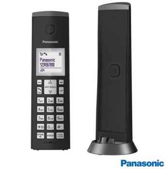Telefone sem Fio Panasonic com Identificador de Chamadas, Viva-Voz, Visor e Teclado Iluminado - KXTGK210LBB - PAKXTGK210PTO_PRD