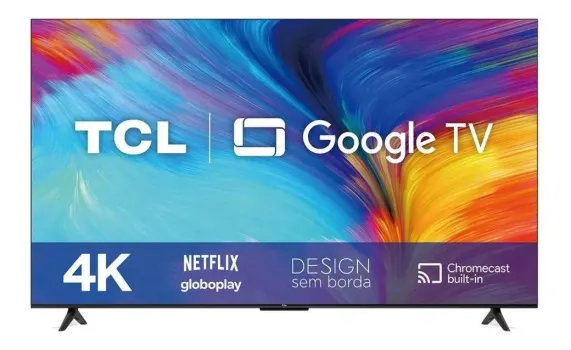 Smart TV LED 50" 4K UHD TCL 50P635 - Google TV Wifi HDMI PRETO