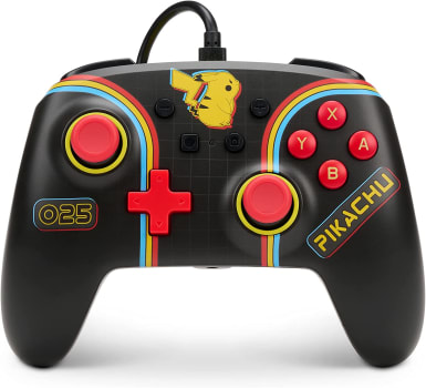 Controle PowerA Enhanced Wired Pikachu Arcade para Nintendo Switch