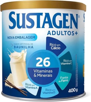 Complemento Alimentar Sustagen N&E Adultos+ Sabor Baunilha - Lata 400g