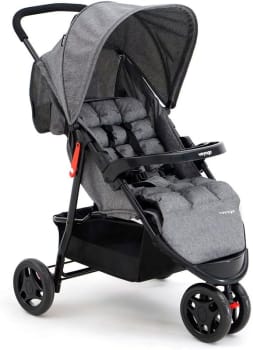 Carrinho De Passeio Para Bebê Delta - Voyage, Até 15kg (Cinza)