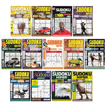 Kit Sudoku Com 13 Revistas Nível Médio/ Difícil Ed.1 Capa Comum – 7 Fevereiro 2022