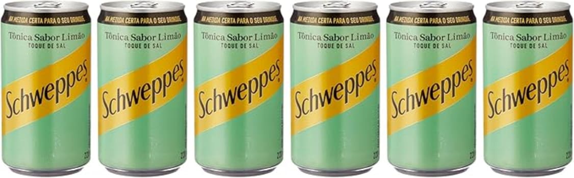 Pack de SCHWEPPES TONICA LIMAO E SAL LT 220ML 6 unidade