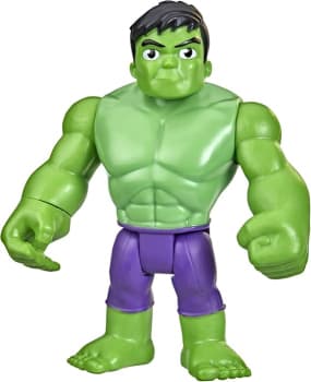 Boneco Marvel Spidey And His Amazing Friends, Figura de Herói 10 cm - Hulk - F3996 - Hasbro, Verde e roxo