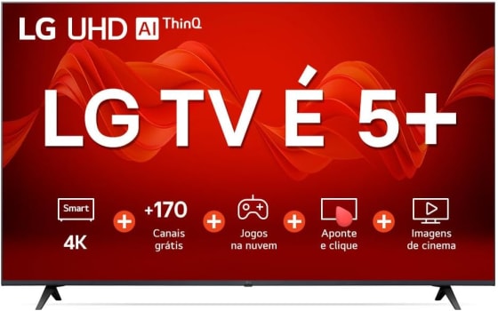 Smart TV 65" 4K LG UHD ThinQ AI 65UR9050PSA HDR Bluetooth Alexa Google Assistente Airplay2 3 HDMI