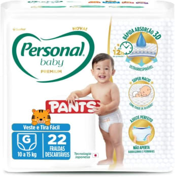 Fralda Personal Baby Premium Pants Tam G - 22 Unidades