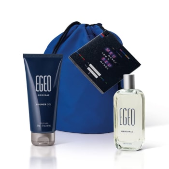 Kit Presente Egeo Original com Shower Gel 200g + Egeo 90ml + Saquinho organizador