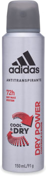 10 Unidades — Desodorante Aerossol Antitranspirante Drypower Masculino Adidas 150ml