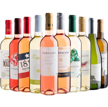 Kit 10 Vinhos com Portada Rosé por R$29,90 cada garrafa