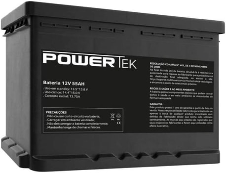 Bateria Powertek 12V 55Ah Preto - EN023