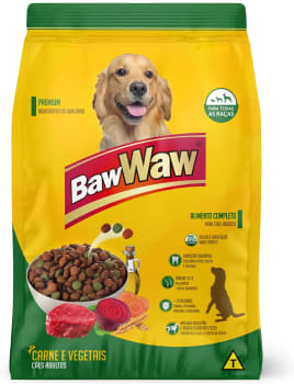 Ração Baw Waw Para Cães Sabor Carne E Vegetais, 15kg