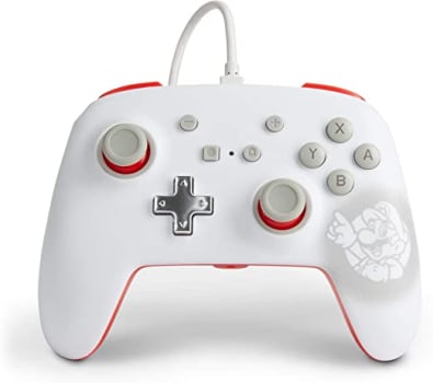 Powera 1518385-01 Controle P/ Nsw Wired Controller Mario White com Fio - Nintendo Switch