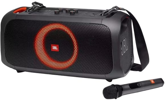 Caixa de Som JBL PartyBox On-The-Go com Bluetooth, Luzes e Microfone sem Fio - 100W