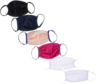 Kit 6 Máscaras Kids Tecido Duplo 100% Algodão Branco Sortidos Arsie Lingerie, Arsie, Sortidos, Único