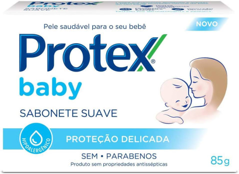 Sabonete Em Barra Para Bebê Protex Baby Delicate Care 85g - 10 Unidades