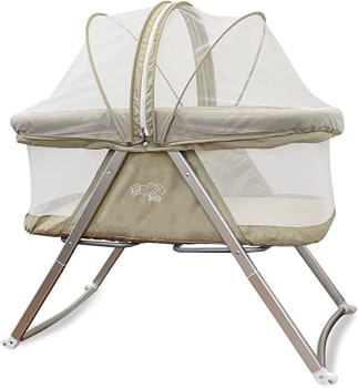 Berço Moisés Portátil Com Balanço Comfy 9kgs Bege - MaxiBaby