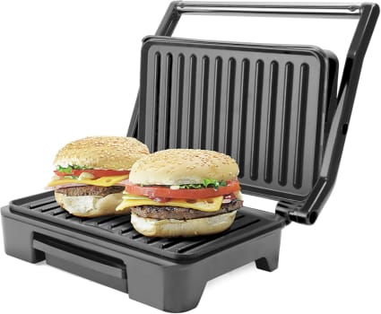 Grill Elétrico Mallory Asteria Compact com Placas Ajustáveis - Preto/Inox - 110v e 220v