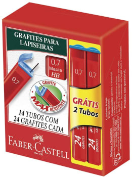 Grafite 0.7mm HB Medio 14 Tubos de 24 cada, Faber-Castell