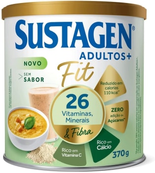 Complemento Alimentar Sustagen Adultos+ Fit Sem sabor - Lata 370g Sustagen N&E