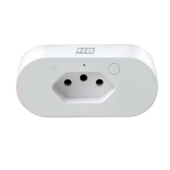 Tomada Inteligente HB Tech WiFi, Gerenciamento de Energia, Branco - HB-T001