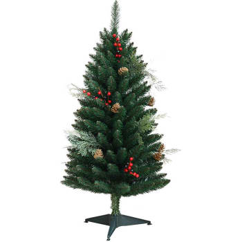 Árvore de Natal Decorada 1,2m -  200 Galhos Enfeitada com Pinhas, Frutas e Cedro - Orb Christmas