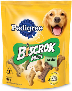 2 unidades -  Biscoito Pedigree Biscrok Para Cães Adultos Multi 500 g 