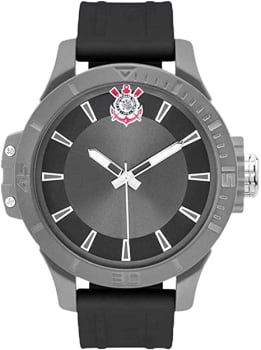 Relógio Technos Corinthians Masculino Preto Pulseira Polímero Preto