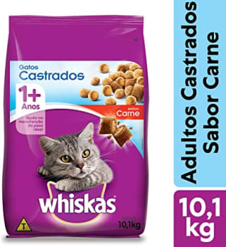 Ração Whiskas Carne Para Gatos Adultos Castrados 10,1 kg