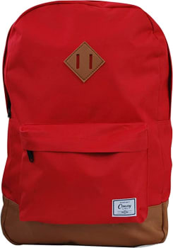 Mochila casual, Poliester, Unissex, Vermelho