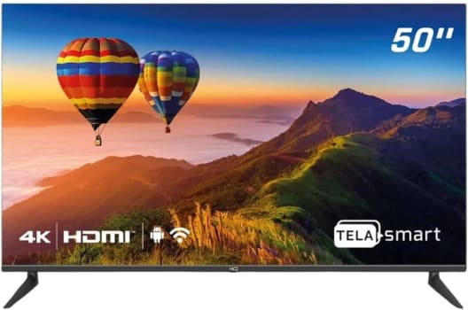 Smart TV 50" HQ 4K com Conversor Digital 3 HDMI 2 USB WI-FI Android 11 Design Slim e Tela Frameless - UDE50HR315LN