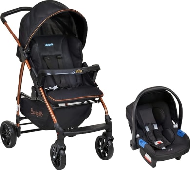 Carrinho System + Bebê Conforto Ecco Burigotto Até 15 kg