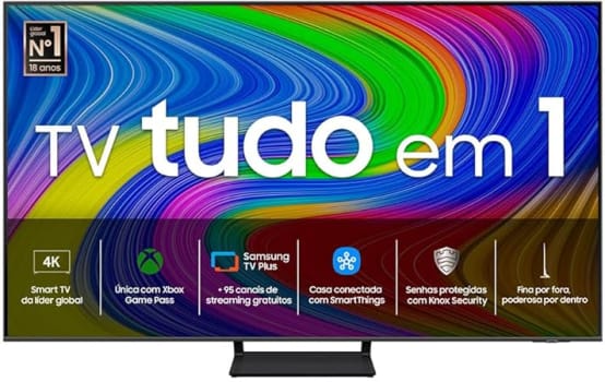 Samsung Smart TV 65" QLED 4K 65Q65D - Tecnologia de Pontos Quânticos, Design AirSlim