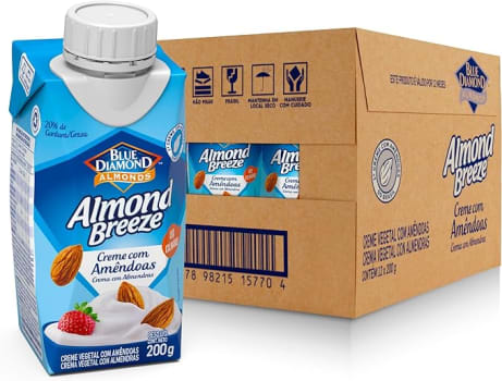 Pack de Creme com Amêndoa Almond Breeze 200g - 12 Unidades