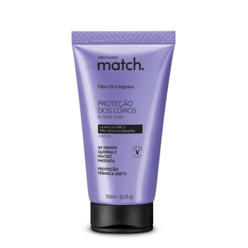 Leave-in Pré e Pós Descoloração Match. Proteção dos Loiros 150ml