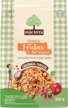 Mãe Terra Granola Frutas E Mel Sem Açúcar 800G