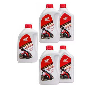 Kit 5 Litros De Oleo Genuino Honda 4t Sae 10w30 Api Sj Semi Sintetico