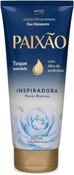 2 Unidades Paixão Loção Hidratante Ultracremosa Inspiradora Rosas Brancas Ação Desodorante 200Ml