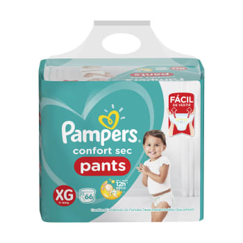 Fralda Calça Pampers XG Confort Sec Pants Top - 66 Unidades