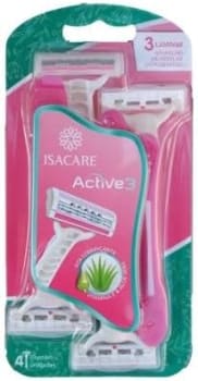 Aparelho de Depilar Isacare Active 3 Lâminas 4 Unidades